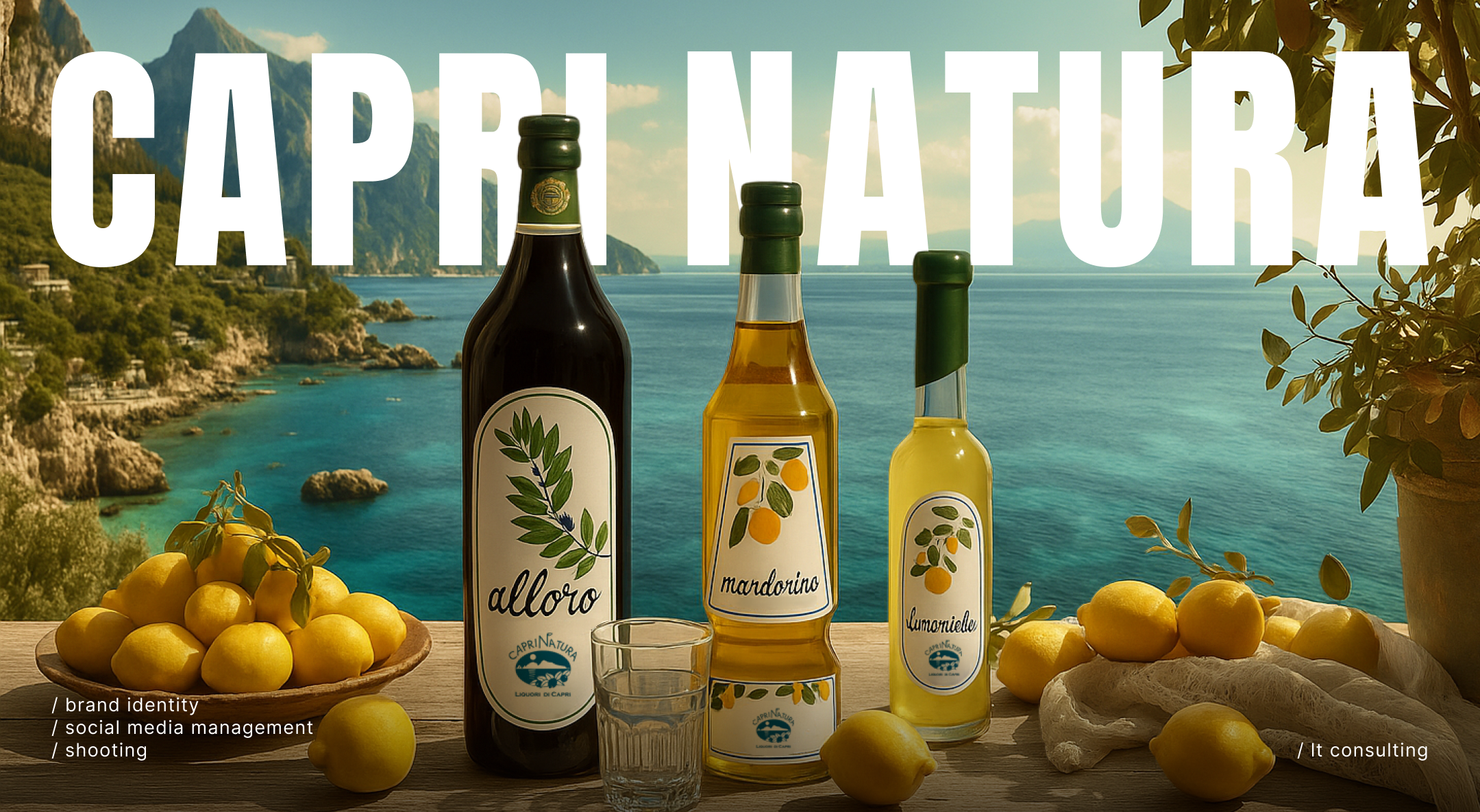 Capri Natura_Cover Immagine di copertina con un mockup di prodotto, un tovagliolo porta posate con all'interno coltello e forchetta per il progetto StampaeStampa