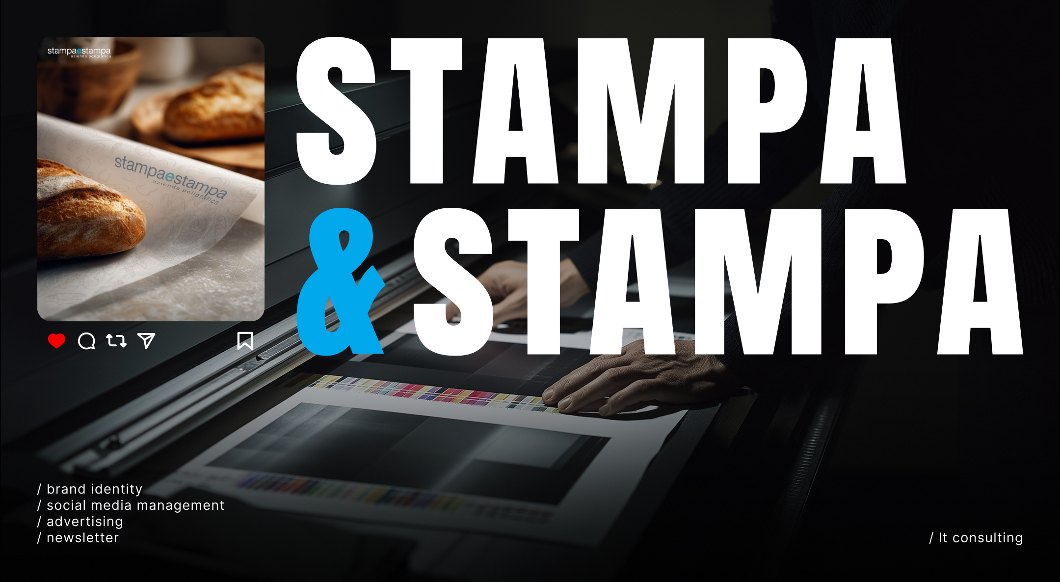 Stampaestampa_CoverX2 Immagine di copertina con un mockup di prodotto, un tovagliolo porta posate con all'interno coltello e forchetta per il progetto StampaeStampa